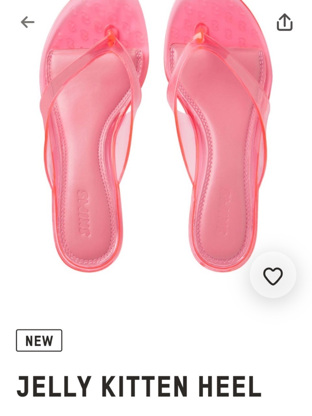 NWT SKIMS Pink Jelly Slide Sandals Size 37